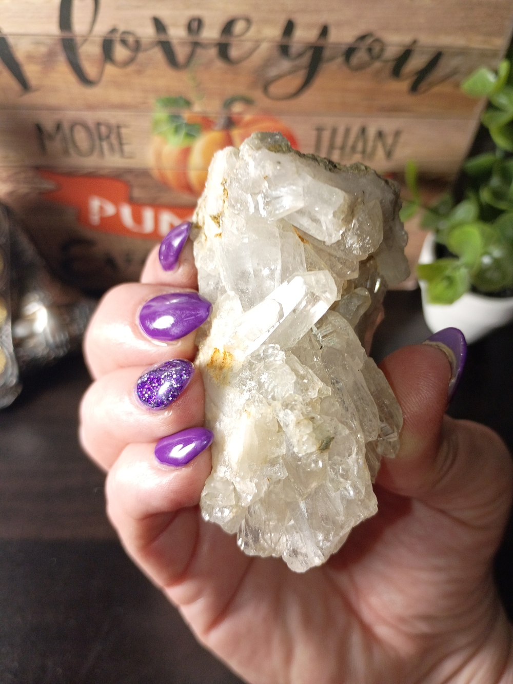 Natural Clear Quartz Cluster From Brazil Home Accent